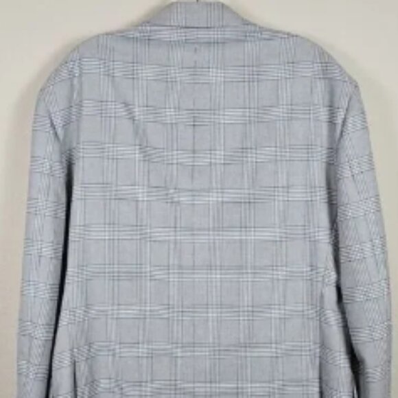 Tommy Hilfiger Mens Blazer 42R Gray Plaid Modern Sport Coat Suit Jacket Stretch - Picture 2 of 13